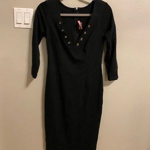 Vixen by Micheline Pitt miss kitty black wiggle dress